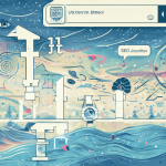 Ilustración de la barra de búsqueda de Facebook rodeada de iconos que representan las críticas más comunes, como resultados personalizados y spam.