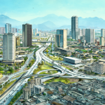 Vista de la Caracas moderna de los años 50 durante el gobierno de Marcos Pérez Jiménez.