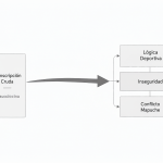 Diagrama mostrando cómo una transcripción se transforma en un análisis de sesgos mediáticos.