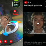 Imagen dividida mostrando una fuente DVD con artefactos NTSC y una fuente YouTube PAL limpia.