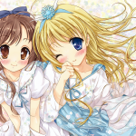 A bright illustration of Hinako Sakuragi from the anime Hinako Note, highlighting her character design in a lively setting.