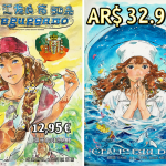 Gráfico comparativo mostrando la edición española y la argentina de Nausicaä con sus precios respectivos.
