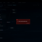 Interfaz técnica mostrando una alerta roja con el texto de error de memoria en un gráfico de nodos de ComfyUI.