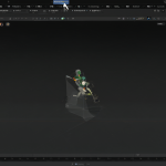 Vista de la interfaz del software Blender con múltiples paneles abiertos, destacando las pestañas superiores de los Workspaces.