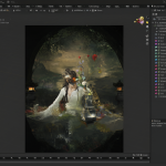 Screenshot of Blender software showing the main window with an Image Editor displaying a render result.