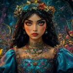 Cartel cinematográfico oficial de la película HameFura de 2023, mostrando a la protagonista Catarina en un entorno de fantasía con colores vibrantes y detalles del reino vecino.