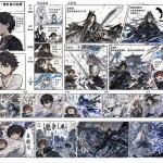 Infografía vertical mostrando el orden cronológico de las adaptaciones de Ao no Exorcist.