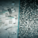 Comparativa visual entre la copia de archivos grandes versus la de millones de archivos pequeños