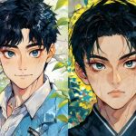 Imagen comparativa del anime Boku no Kokoro no Yabai Yatsu mostrando la versión cinematográfica y televisiva.