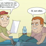 Dale y Hank en un autobús político