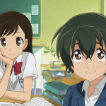 Imagen de Rea y Chihiro en el aula de la escuela