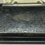 Macro shot of an ink pad showing texture and residue