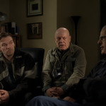 Digital illustration showing Walter White and Jesse Pinkman meeting their new lawyer.