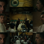 Collage cinematográfico con John Turturro en un bolero y escenas de la película francesa Les Valseuses.