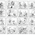 Collage de tiras cómicas clásicas con efectos visuales de movimiento