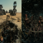 Split screen showing the transition from Union of the Snake to Wild Boys