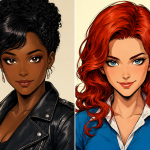 Imagen comparativa de Michelle Jones-Watson y Mary Jane Watson del cómic