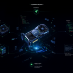 Infografía técnica mostrando el modelo H3 rodeado de iconos de hardware y software como ComfyUI y una RTX 3090.