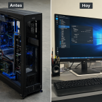 Gráfico comparativo mostrando los antiguos requisitos pesados de AutoCAD versus las especificaciones actuales y el hardware excesivo para trabajo 2D.