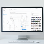 Una interfaz de IA analizando transcripciones de texto para extraer información valiosa de videos.
