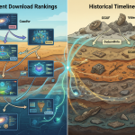Infographic comparing current node downloads with historical context