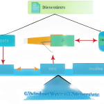 Esquema visual de las carpetas del sistema de archivos de Windows que llevan al directorio drivers etc donde reside el archivo hosts.