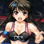 Ilustración de una luchadora japonesa en un ring