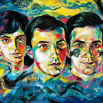 Imagen artística del álbum Love de los Beatles y la pieza Gnik Nus