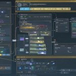 Diagrama del nodo de generación de vídeo utilizando el modelo Minimax H3 y la configuración de semillas en una interfaz de software.