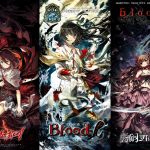 Posters of the three main Blood anime series arranged together.