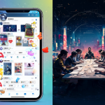 Imagen dividida mostrando un hilo viral en un smartphone y un set de filmación, simbolizando la transformación de las historias personales en contenido viral.