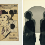 Imagen dividida mostrando una portada de Lolita y dos siluetas separadas, simbolizando la perspectiva narrativa y el conflicto.