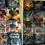 Imagen dividida mostrando posters de la trilogía de las secuelas de Star Wars junto con portadas de novelas clásicas de Leyendas como Darth Plagueis y Thrawn, resaltando una elección narrativa.